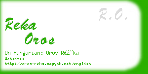 reka oros business card